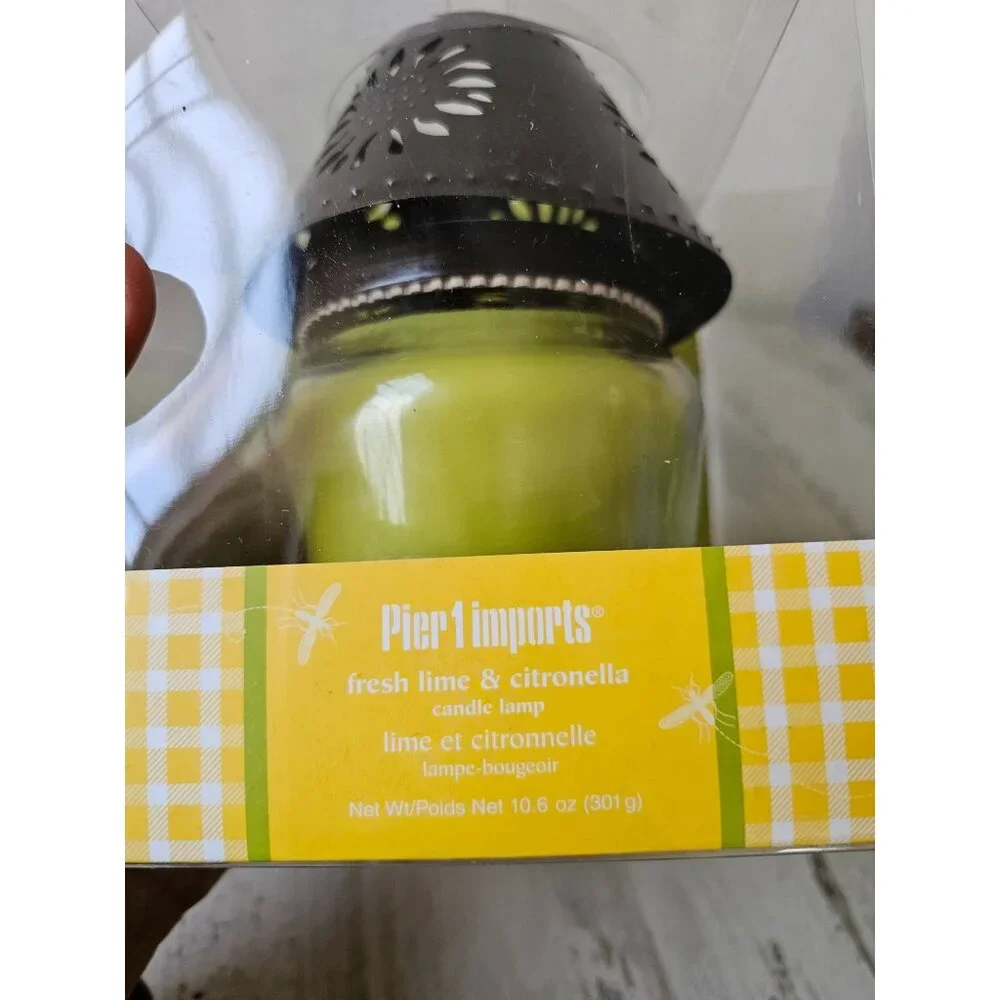 Pier 1 fresh lime citronella‎ candle lamp retired